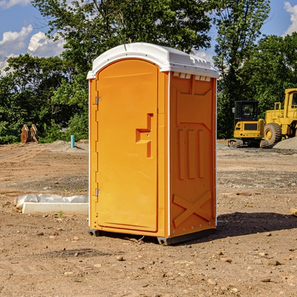 how often are the portable toilets cleaned and serviced during a rental period in Onida